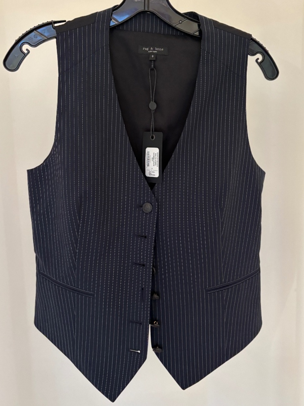 Rag & Bone Vanessa Pinstripe Vest Size 8 NWT
